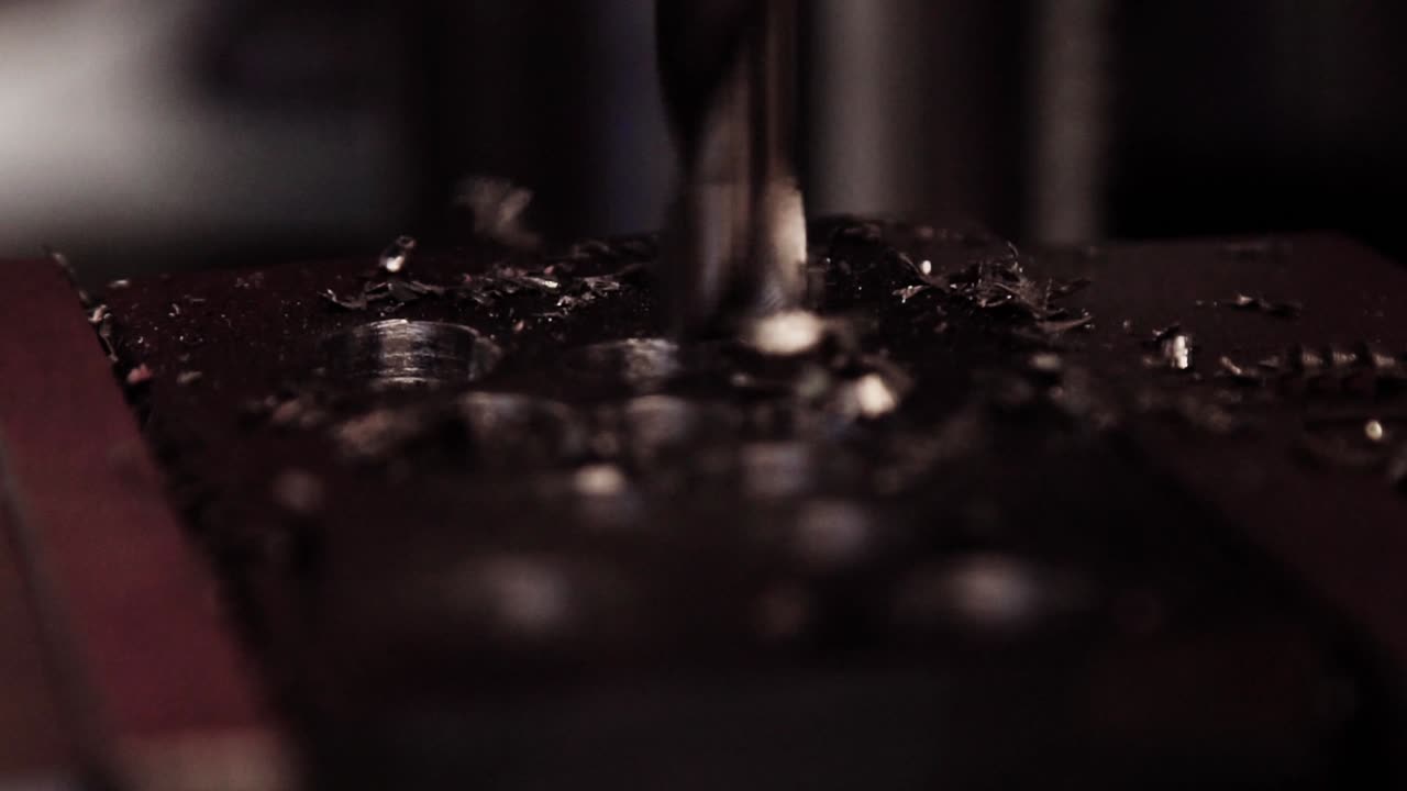 primer plano del metal de perforación