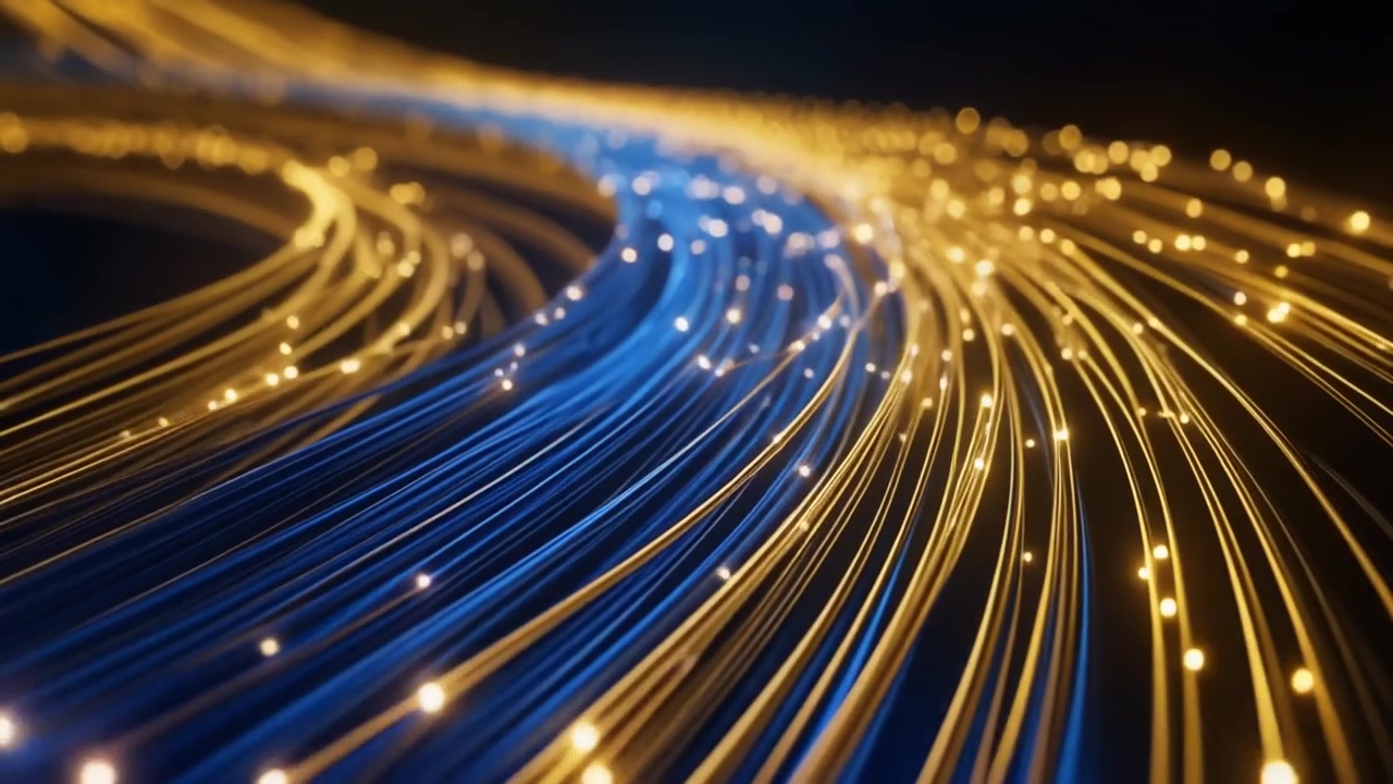 Abstract Visualization of Fiber Optic Data Transmission