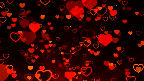 el fondo de los corazones, el amor y la boda, la animación en bucle.