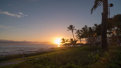 sunset timelapse on maui hawaii beach