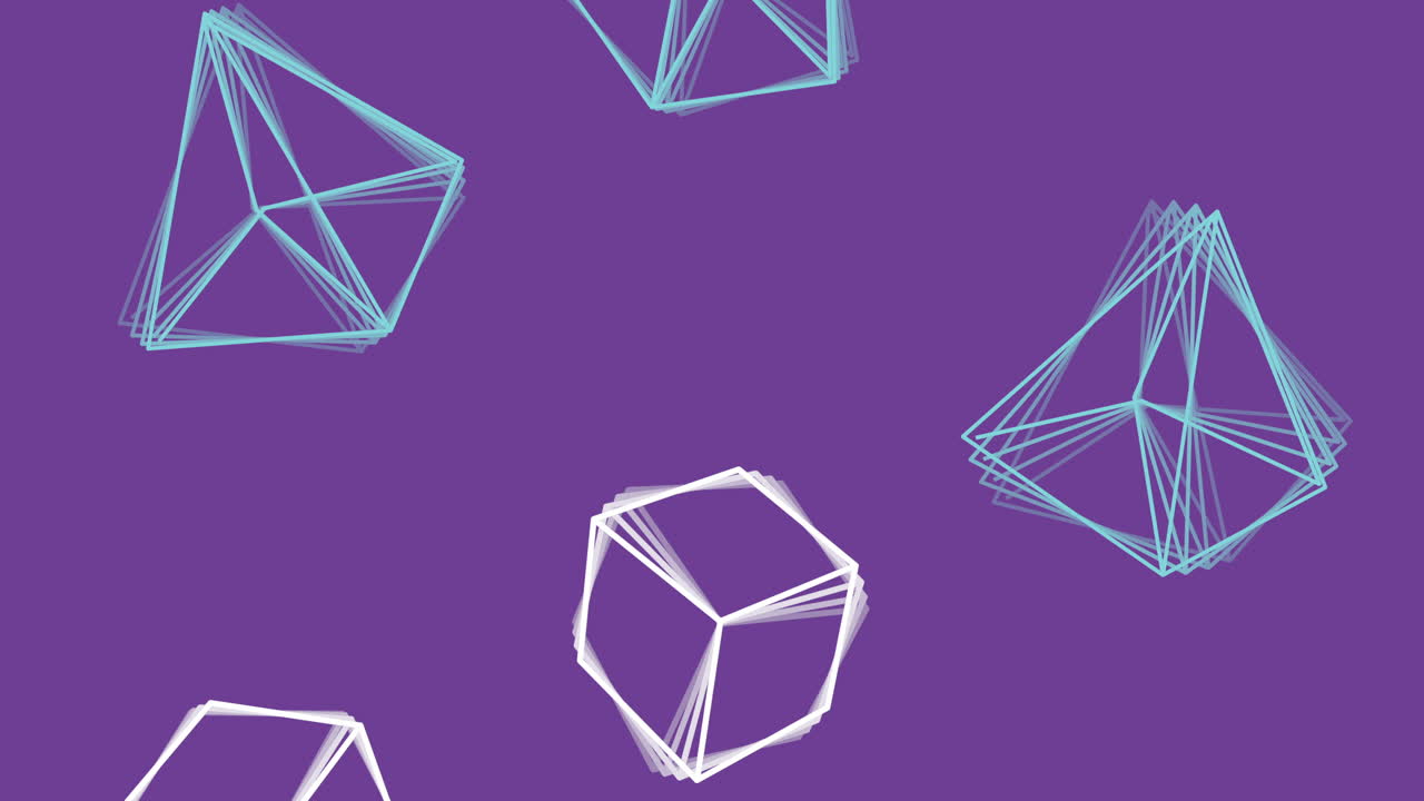 figuras geométricas animación de patrón de neón