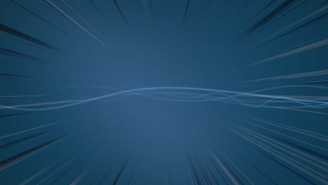 animación de líneas azules brillantes con haces de luz parpadeantes, sobre fondo azul