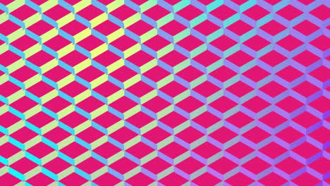 malla colorida en forma de diamante en rosa