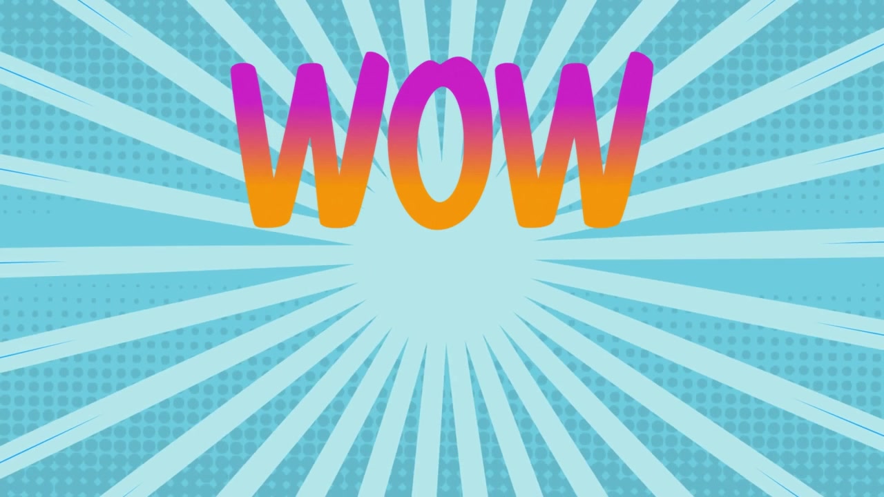 Digital animation features hypnotic white stripes on blue with game and text concepts.