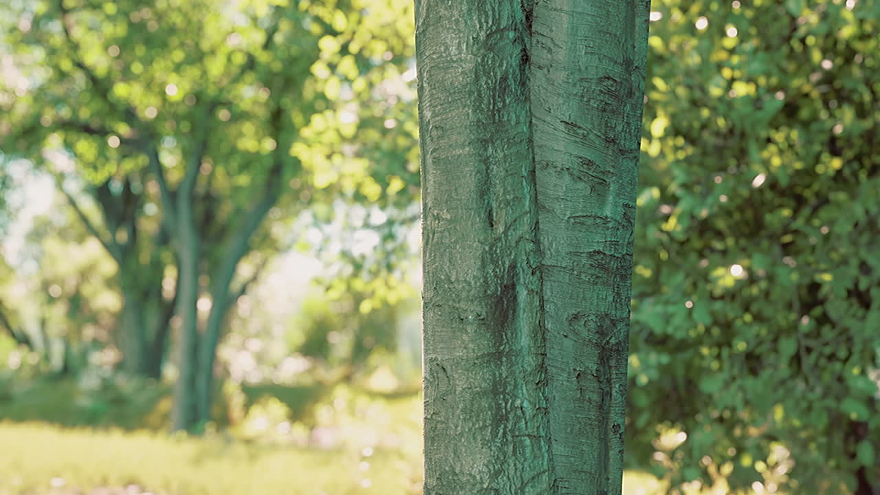 아침  ⁇ 에 큰 마당이 있는 초록색 잔디 ⁇