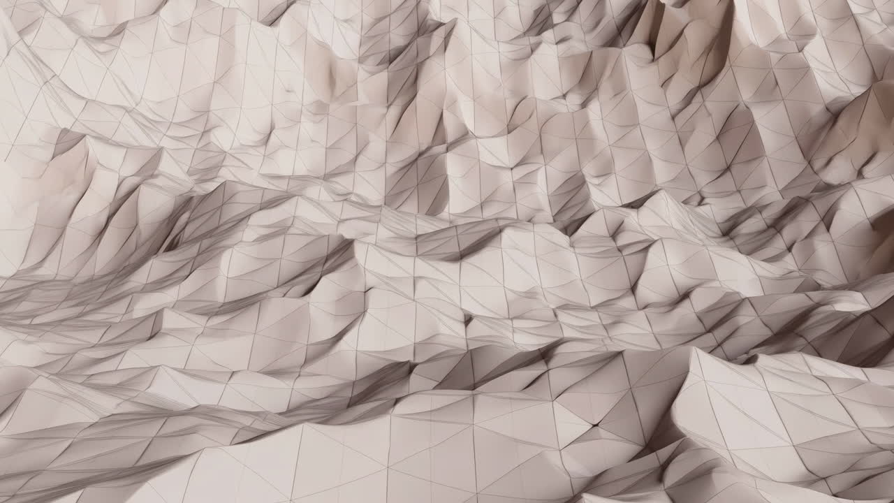 Dynamic Abstract Geometric Wireframe Surface Animation
