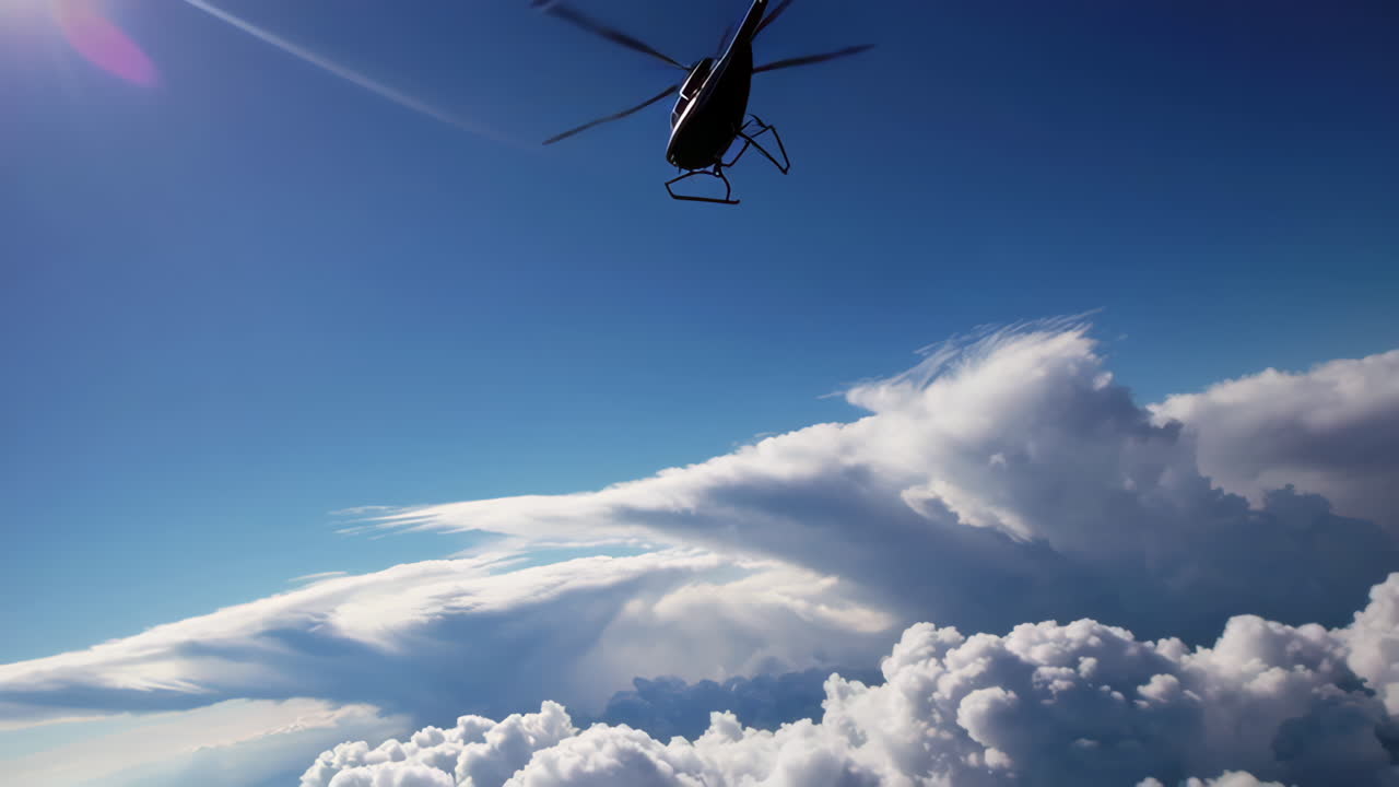 Helicopters above Clouds