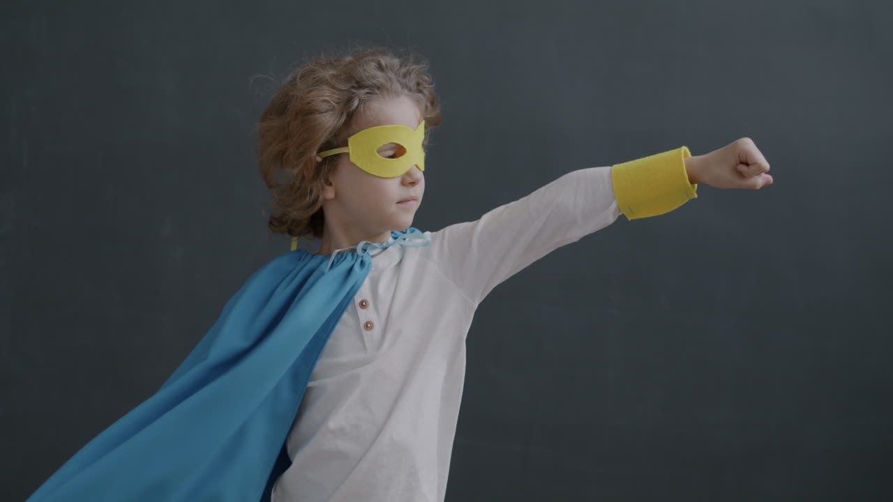 Child Dressed as Superhero