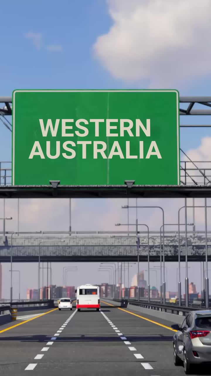 autopista a australia occidental con el avión por encima