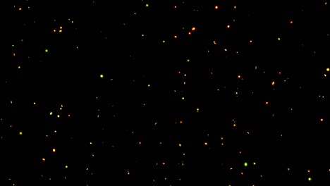 fondo de movimiento abstracto confeti dorado brillante. partículas brillantes brillantes con bokeh. fondo de año nuevo y navidad. animación de video de bucle 4k sin costuras. partícula de luz dorada de navidad