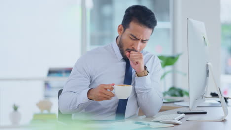 Hombre-De-Negocios-Agotado-Escribiendo-En-Una-Computadora-Trabajando