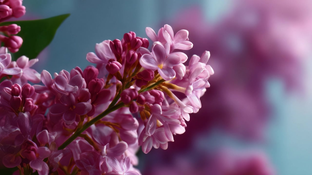 Delikata syrenblommor i mjukt fokus – En fängslande uppvisning av naturlig skönhet med nyanser av rosa och lila som framhäver deras blomsterprakt