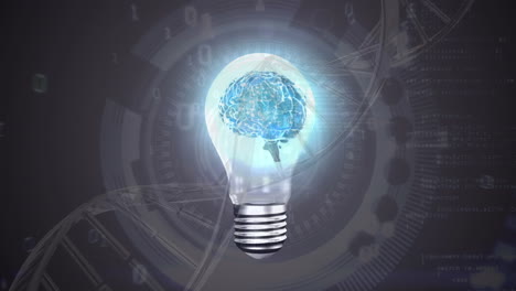 light bulb with a digital brain