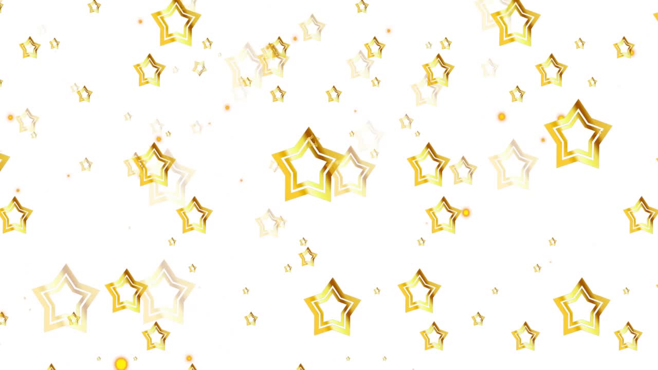 색 바탕에 있는 별 위에 있는 빛의 반점들의 애니메이션.