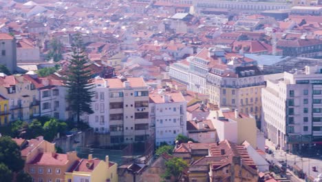 View-of-the-Lisbon-rooftops-from-a-lookout-in-dowtown