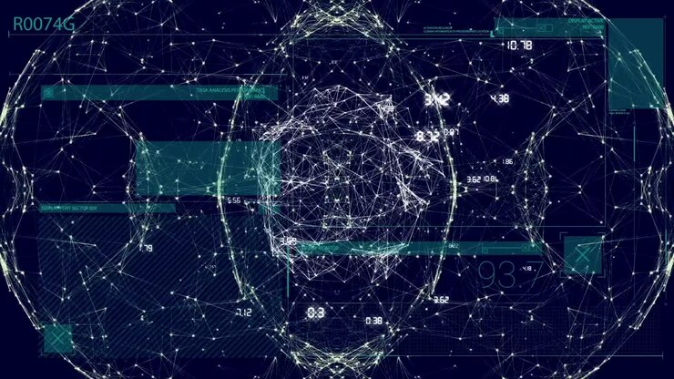 Animation of data processing over globe