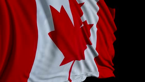 la bandera de canadá ondeando en el viento