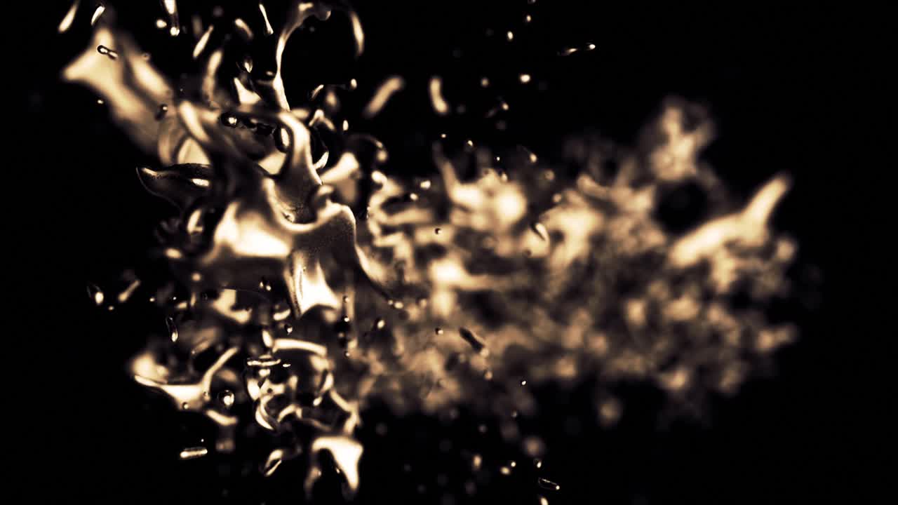 Schizzo astratto di oro liquido rendering 3D