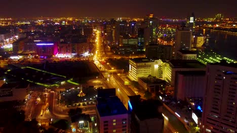 night cityscape aerial view