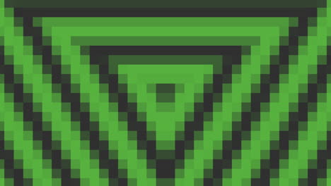 vibrante pixel art triángulo verde con patrón en zigzag