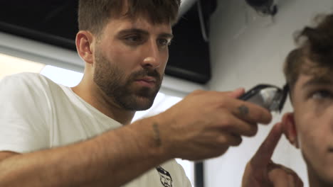 haircut at the barbershop