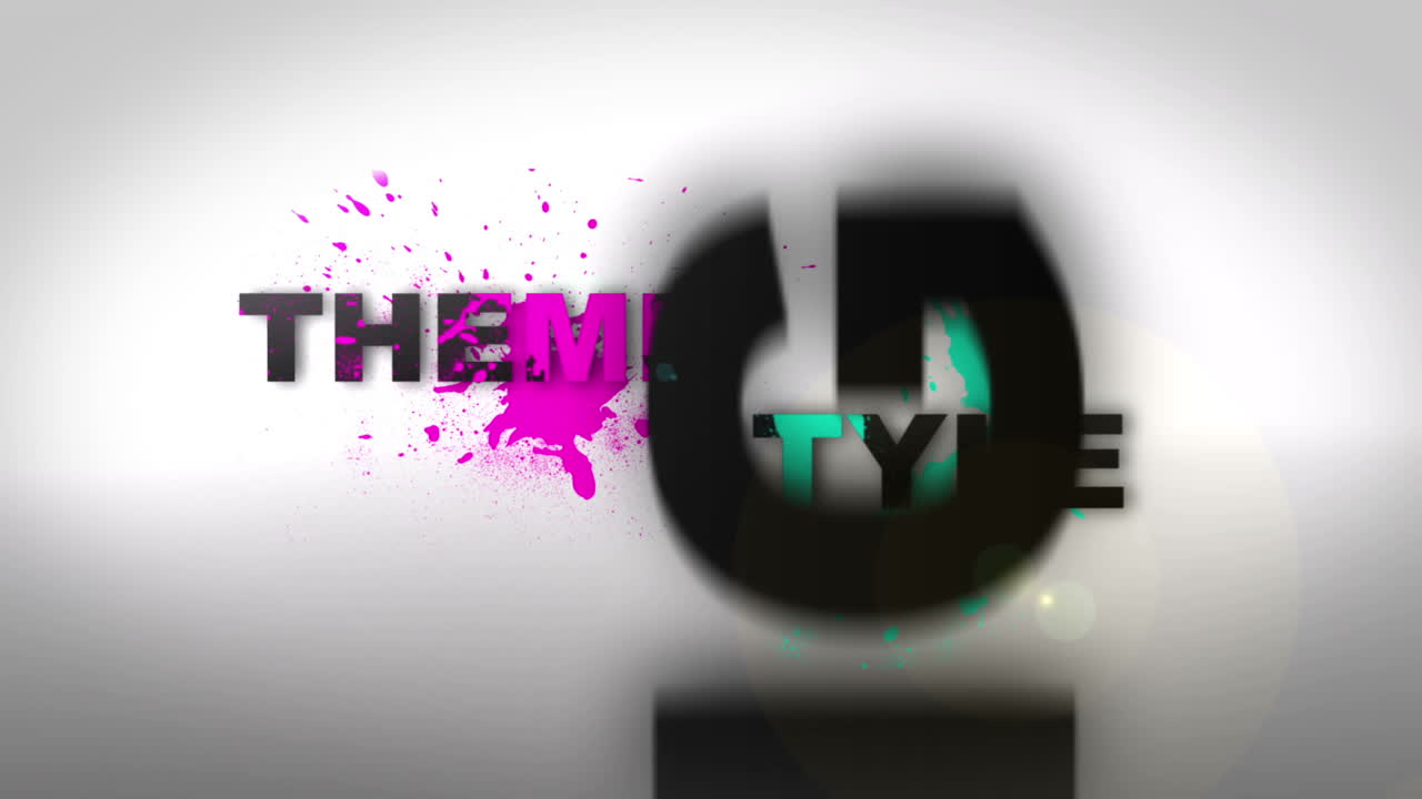 Animation of graphic design terms appearing