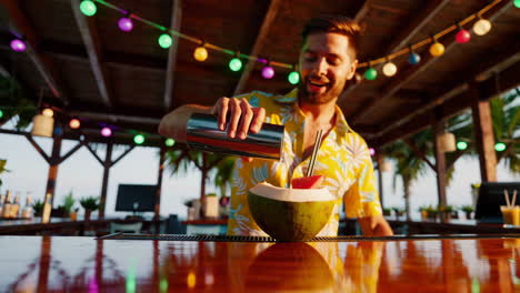 tropical cocktail preparation