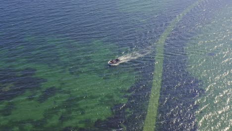 Coral-reef-clear-waters-Marazion-St-Michael's-England-aerial