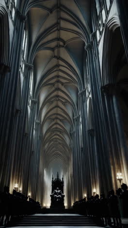 man in a cathedral