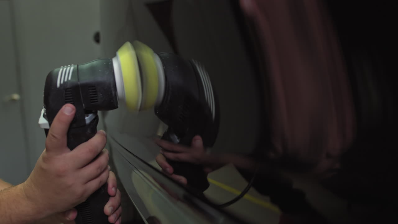 Polishing a Black Car