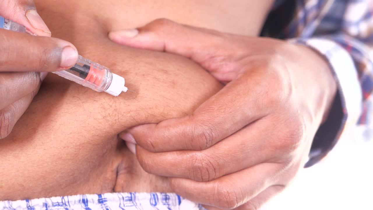 inyección de insulina