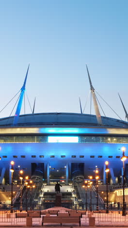 night view of a modern stadium