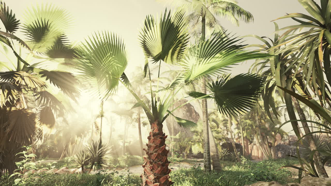 sun light in the rain forest