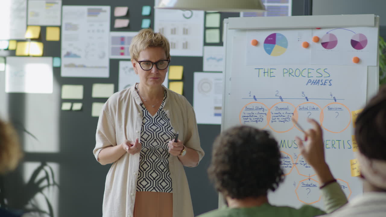 Female Corporate Trainer Teaching Employees