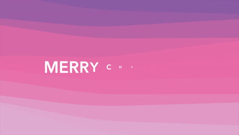 modern merry christmas on purple and pink gradient waves pattern