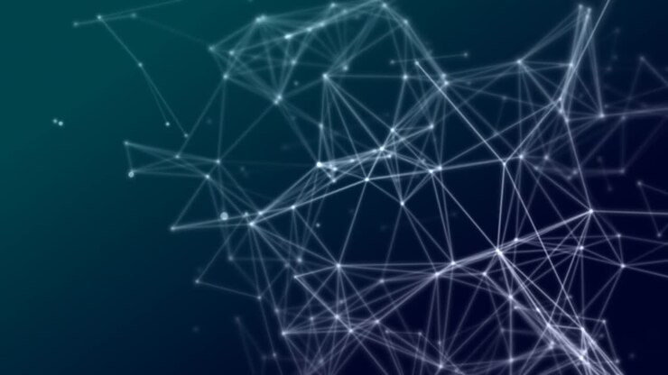 Sistemi di dati con numerosi punti di informazione collegati.