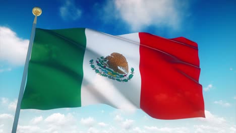 4k highly detailed flag of mexico loopable