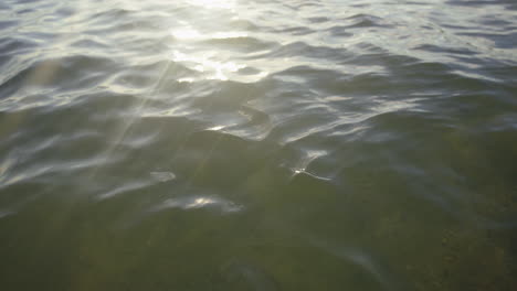 sunlight reflecting on calm water