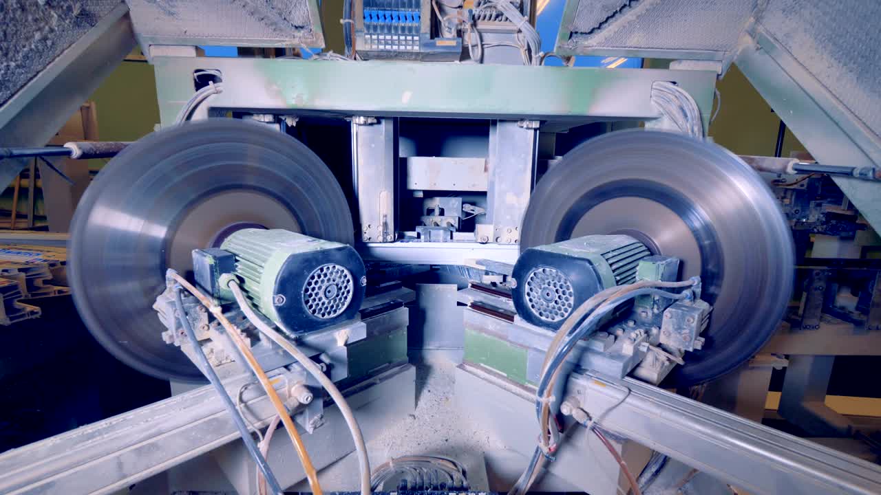 산업용 원형 도자기 가공 플라스틱 세부 사항 4k