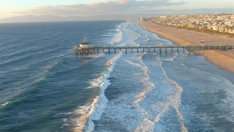 manhattan beach pier | descending shot | sunset | california | ocean