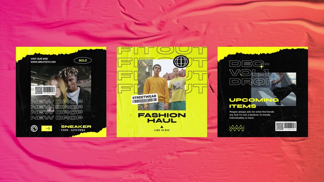 Fashion and Streetwear Advertisement Collection