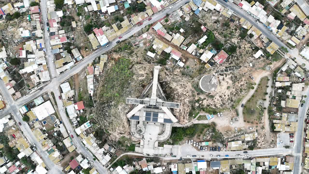 Aerial View of a City with the Templo Votivo de Maipú