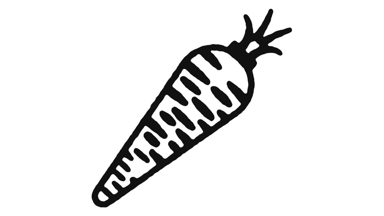 imágenes de animación de icono de zanahoria y canal alfa