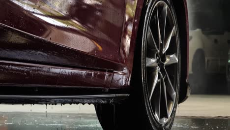 car wash in progress