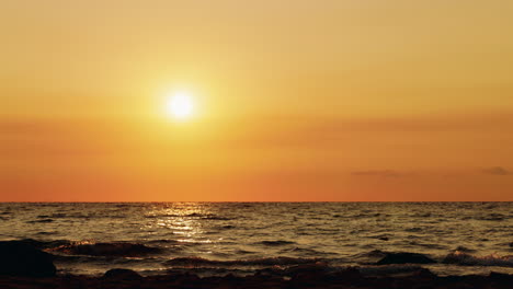 golden sunset over the ocean