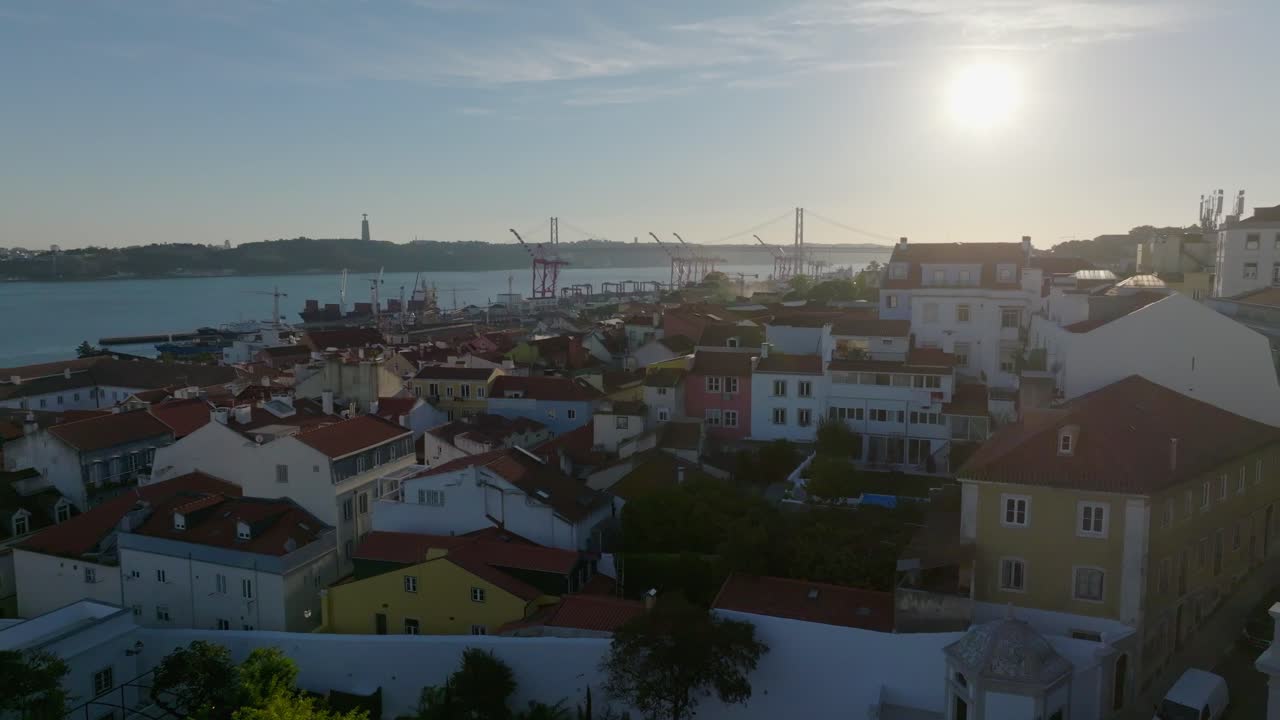Drone shot from Santos in Lisbon.