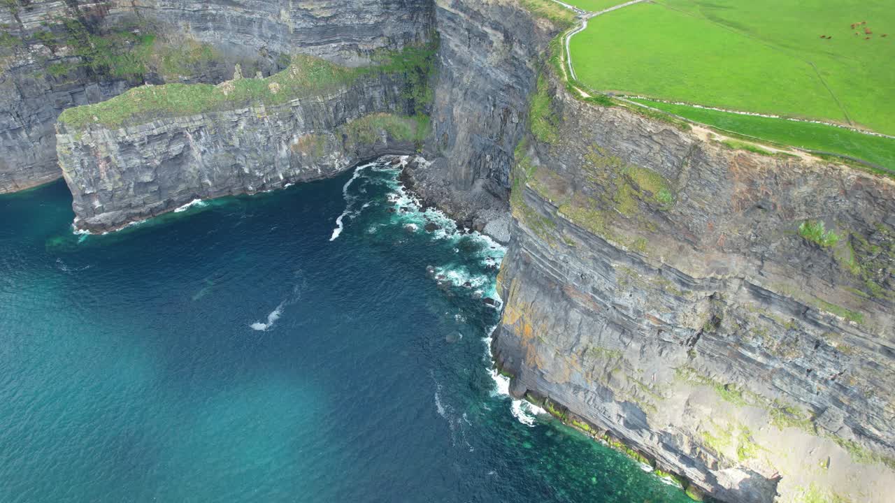 Cliffs of Moher drone view of the epic cliffs on the wild Atlantic way Irish epic Locations