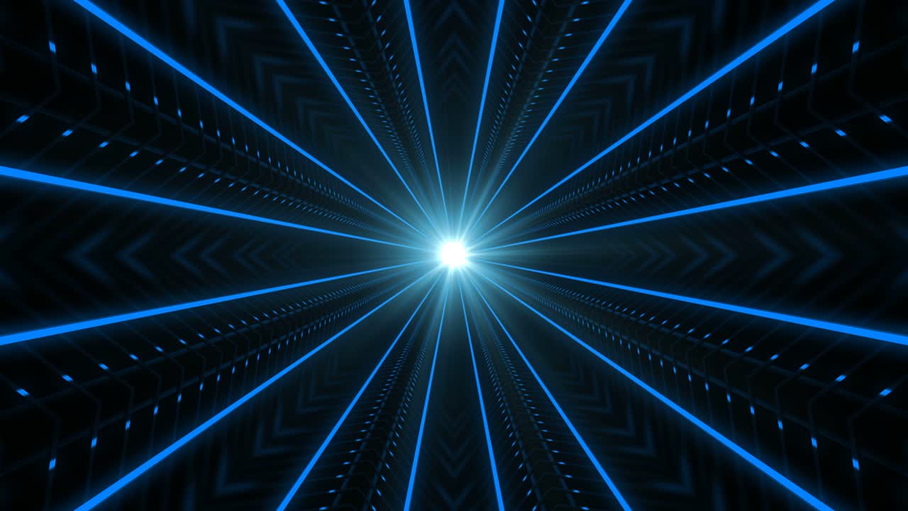 Blue Abstract Looped Tunnel