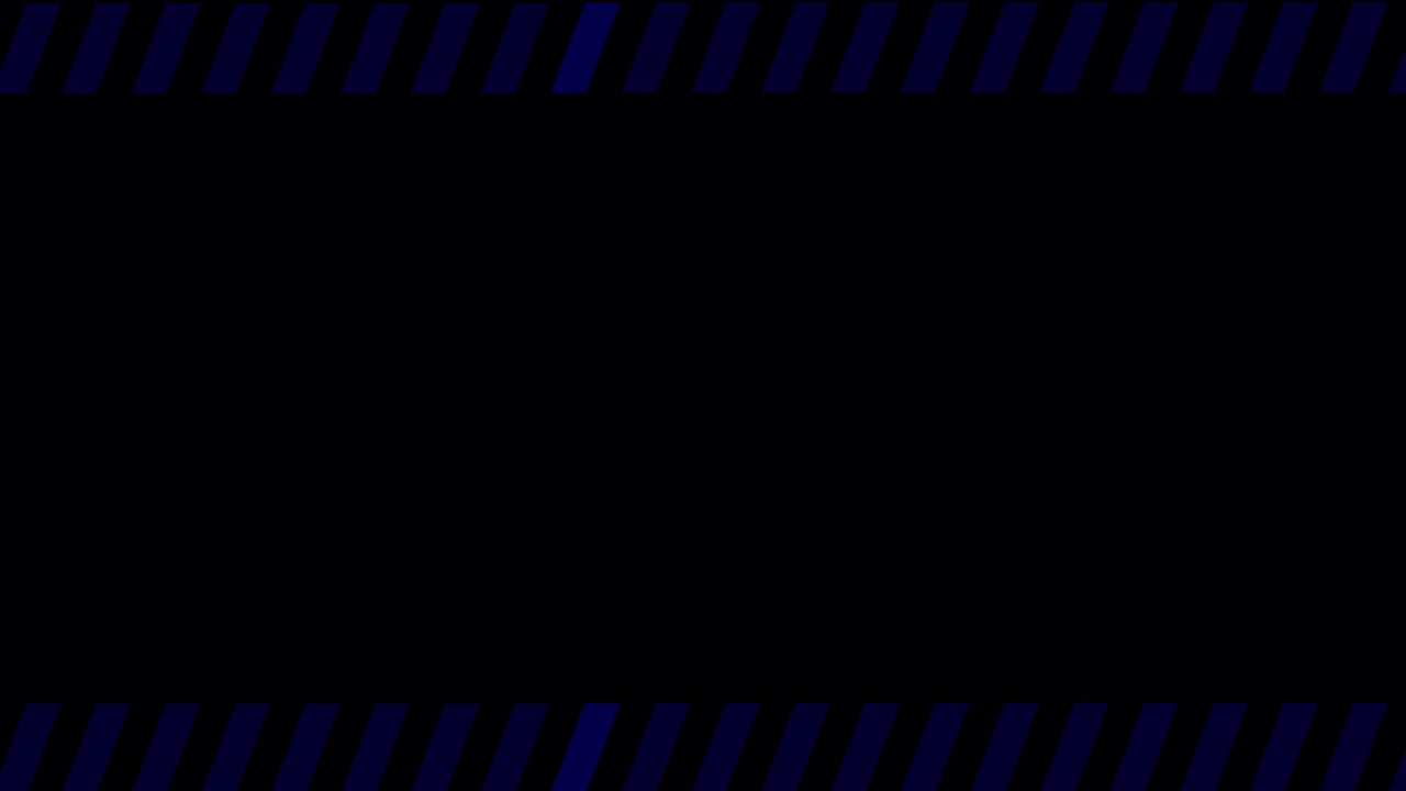 Animerede blå diagonale striber, der bevæger sig på sort baggrund