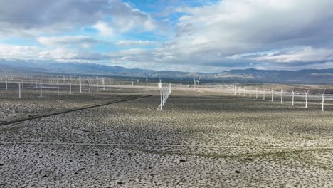 wind mills in desert highland gateway estates on a cloudy afternoon